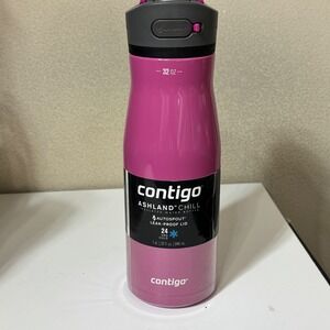 Contigo  Chill 2.0 Water Bottle 32oz Dragon Fruit Pink Stainless Steel New
